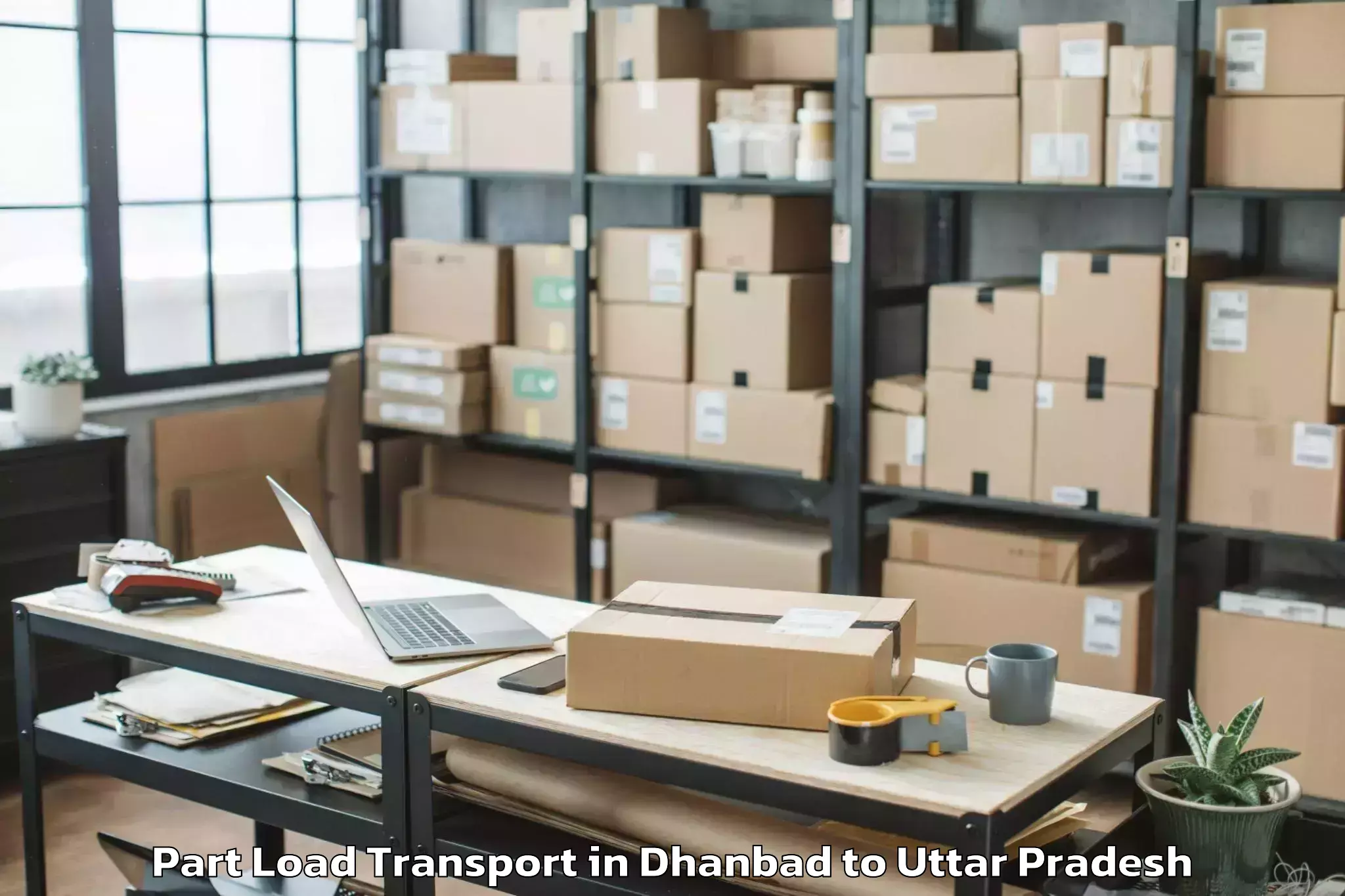 Top Dhanbad to Iit Kanpur Part Load Transport Available